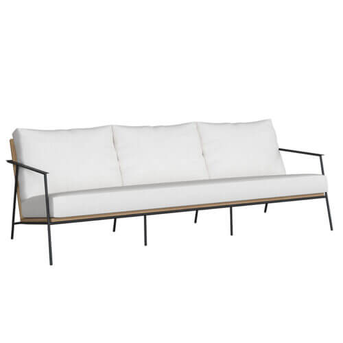 SUNPAN Milan Sofa - Regency White 109506 aurora