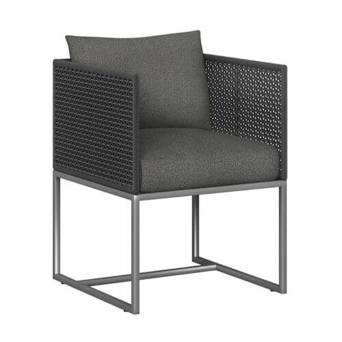 SUNPAN Crete Dining Armchair Dark Grey - Gracebay Grey 109485 woodbridge