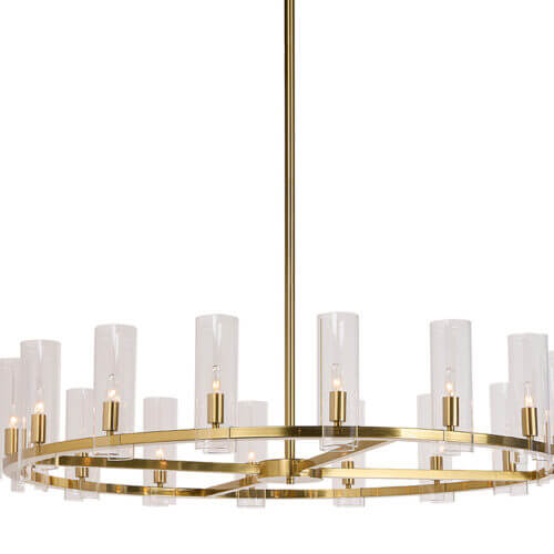 SUNPAN Clarabelle Chandelier Large - Brass 107928 montreal