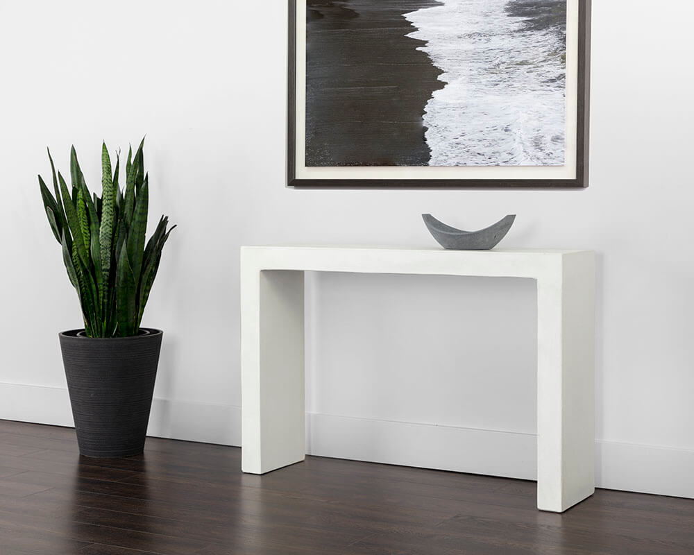 SUNPAN Axle Console Table - White 108023 newmarket