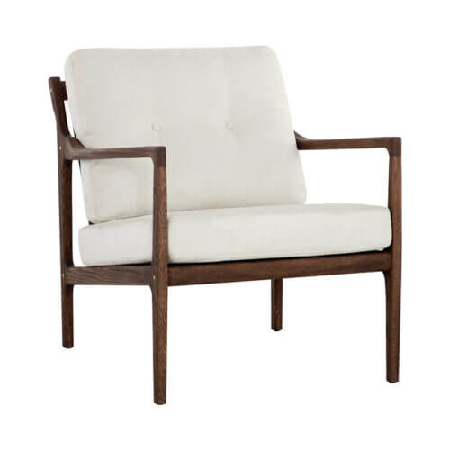 SUNPAN Gilmore Lounge Chair Walnut - Vienna Cream 108186 richmond hill