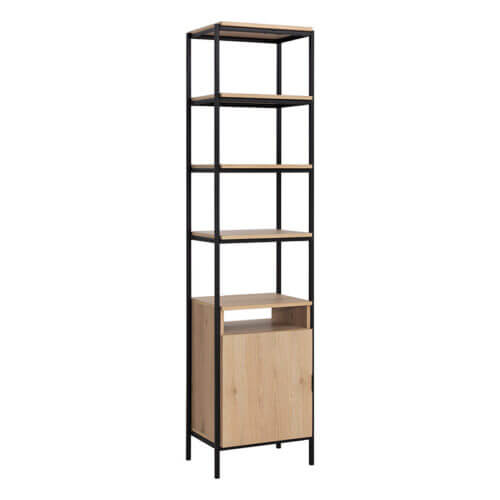 SUNPAN Ambrose Modular Bookcase Small - Rustic Oak - Black 108793 newmarket