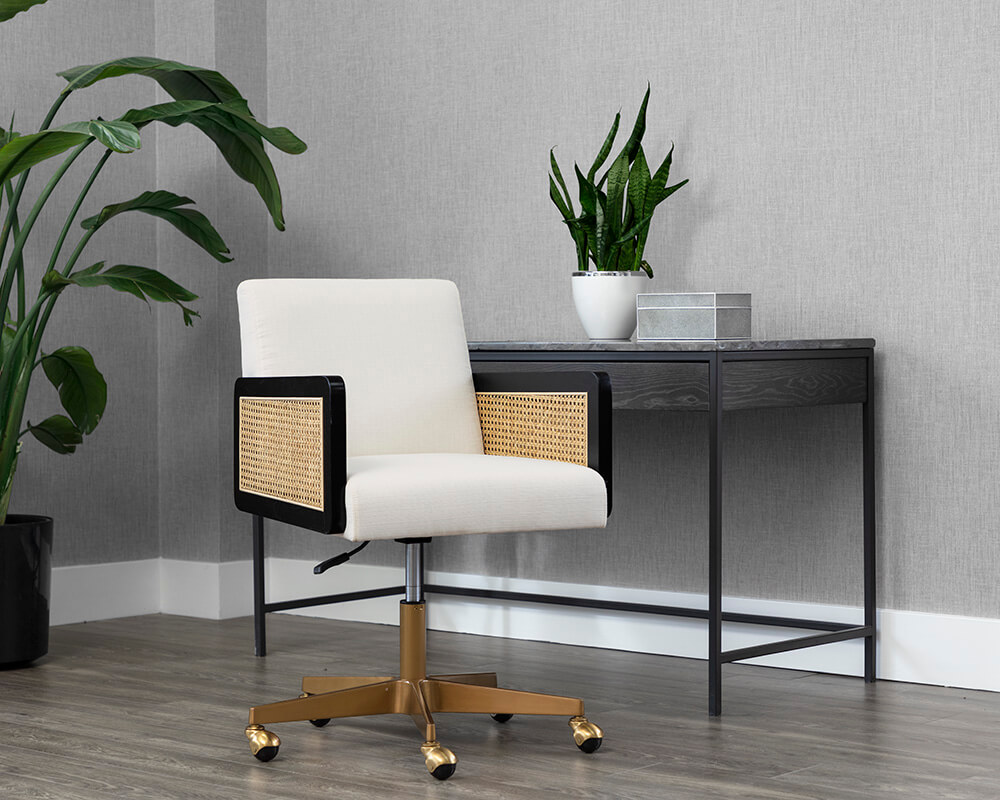 SUNPAN Claudette Office Chair - Linoso Ivory 108839 halifax