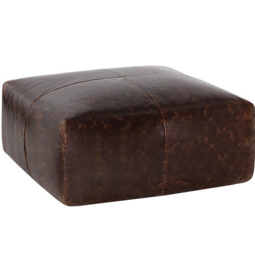 SUNPAN Elio Ottoman - Chocolate Leather 109017 edmonton