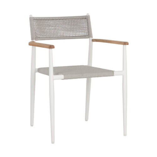 SUNPAN Kona Stackable Dining Armchair - White SET OF TWO 109050 collingwood