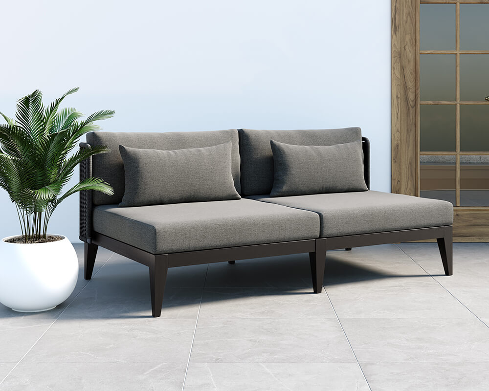 SUNPAN Ibiza 2 Seater Sofa Charcoal - Gracebay Grey 109440 oakville
