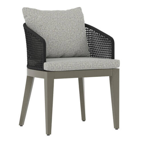 SUNPAN Capri Dining Armchair Smoke Grey - Copacabana Marble 109477 kleinburg