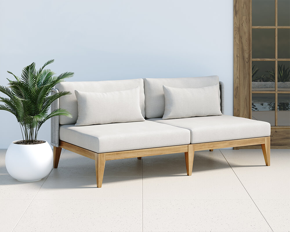 SUNPAN Ibiza 2 Seater Sofa Natural - Stinson White 109497 newmarket