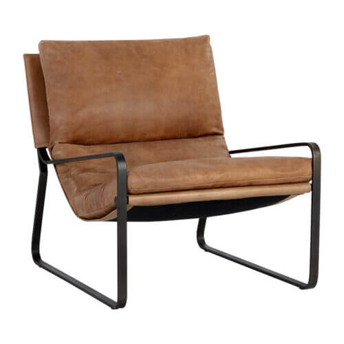 SUNPAN Zancor Lounge Chair - Tan Leather 109559 king city
