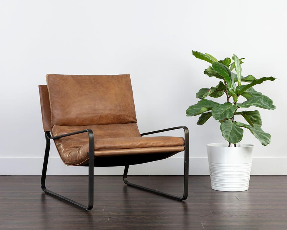 SUNPAN Zancor Lounge Chair - Tan Leather 109559 king city