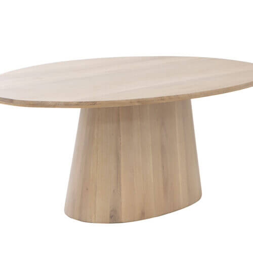 SUNPAN Althea Dining Table Oval - Light Oak - 84" 109615 vaughan