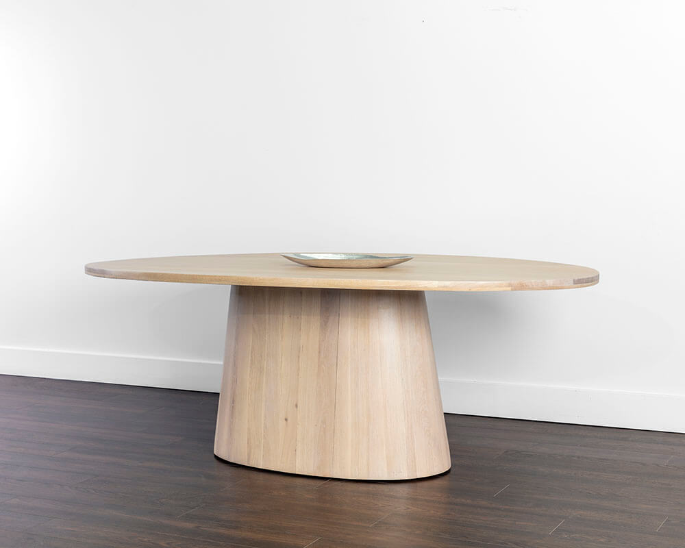 SUNPAN Althea Dining Table Oval - Light Oak - 84" 109615 vaughan