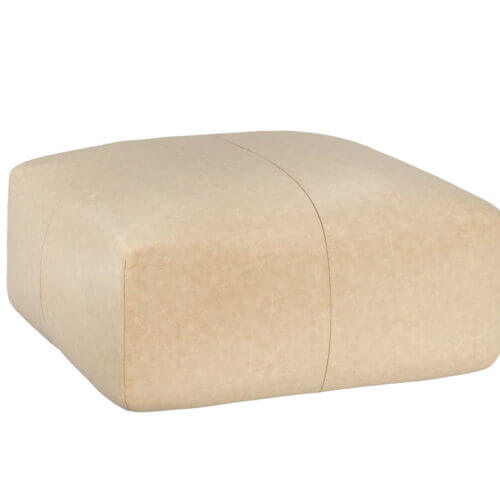 SUNPAN Elio Ottoman - Latte Leather 110145 winnipeg
