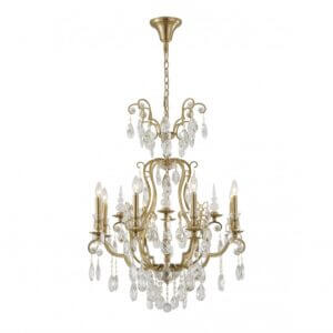 BETHEL ANTIQUE BRASS FRAME CHANDELIER BET65XL-AB belleville