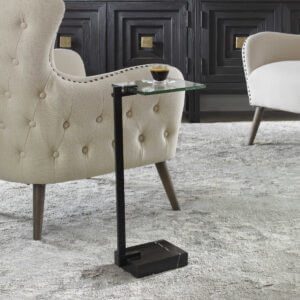 UTTERMOST BUTLER ACCENT TABLE, BLACK 25219 oakville