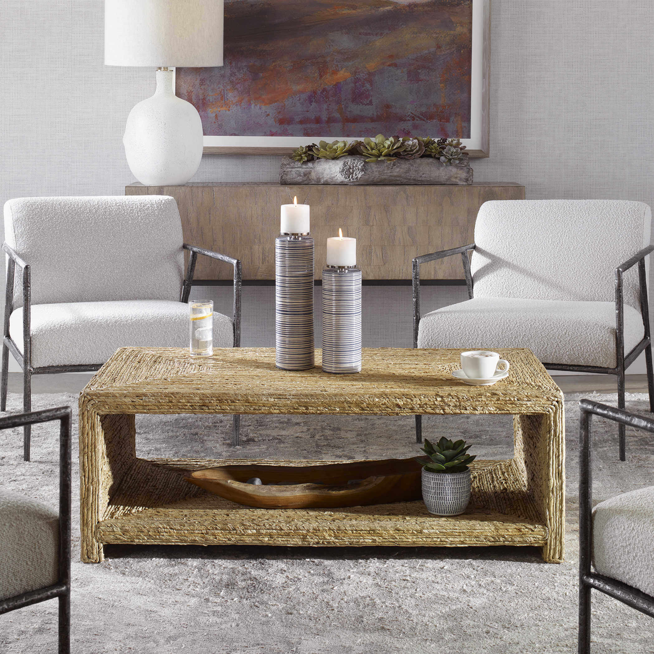 UTTERMOST RORA OPEN COFFEE TABLE 25220 aurora