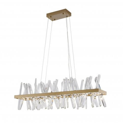 BETHEL GOLD HAIRLINE FRAME LED LINEAR CHANDELIER FT96C39G laval
