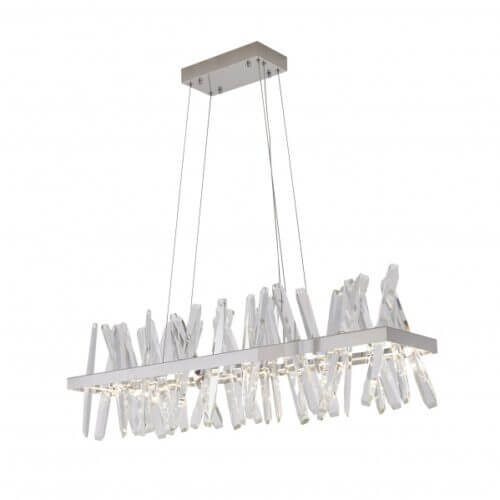 BETHEL CHROME FRAME LED LINEAR CHANDELIER FT96C39CH burlington