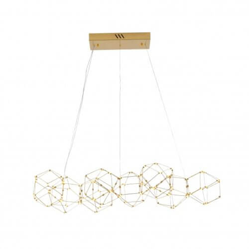 BETHEL GOLD LED STAR LIGHT NET LINEAR CHANDELIER BE34C45G parkdale