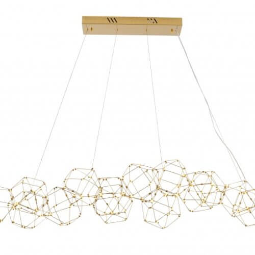 BETHEL GOLD LED STAR LIGHT NET LINEAR CHANDELIER BE33C66G windsor