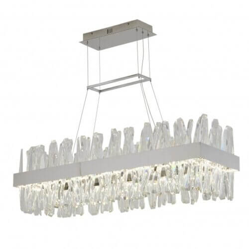 BETHEL LED CHROME CHANDELIER WITH CLEAR CRYSTALS LX61C40CH