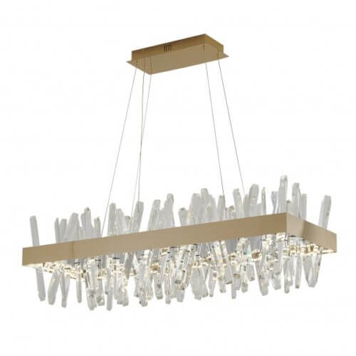 BETHEL GOLD LED CHANDELIER WITH CLEAR CRYSTALS LX63C40G maple