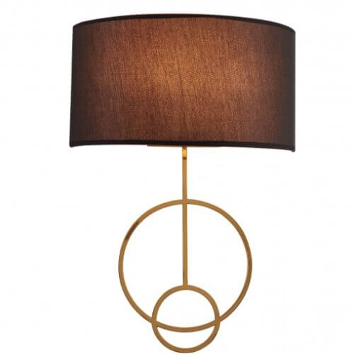 BETHEL FABRIC BLACK SHADE WALL SCONCE LA38W14SB toronto