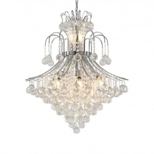 BETHEL CHROME FRAME WATERFALL CHANDELIER LA45C31CH aurora