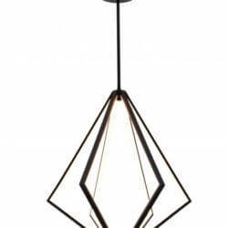 BETHEL BLACK DIAMOND METAL LED CHANDELIER WE02C25BK ajax