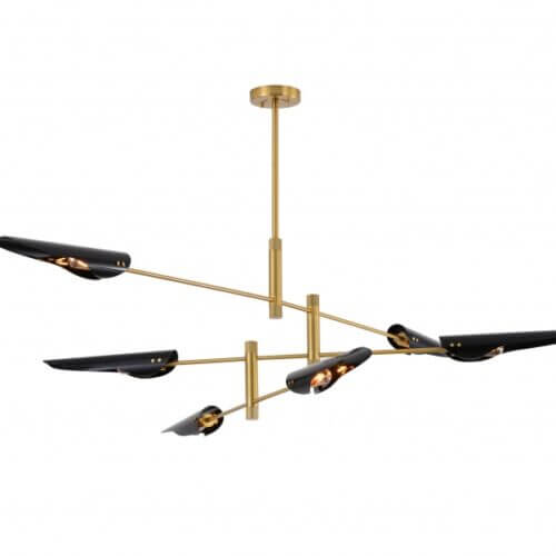 BETHEL BRASS ARM FRAME CHANDELIER DU86C82BR vaughan