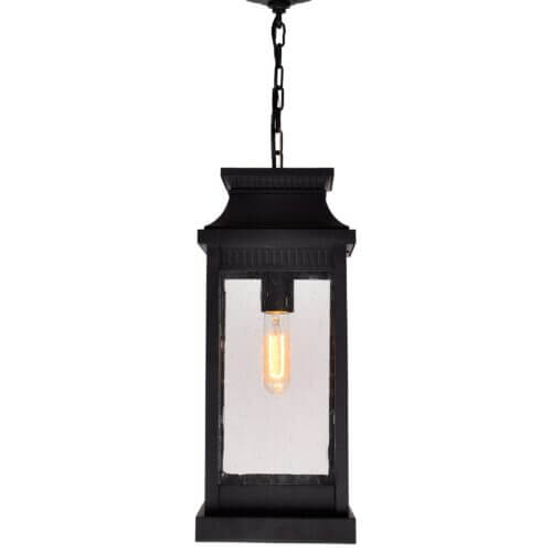 CWI LIGHTING MILFORD 1 LIGHT OUTDOOR BLACK PENDANT 0418P7L-1 king city