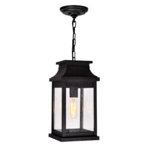 CWI LIGHTING MILFORD 1 LIGHT OUTDOOR BLACK PENDANT 0418P7S-1 woodbridge