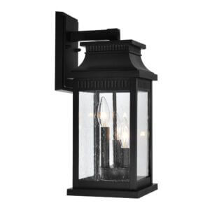 CWI LIGHTING MILFORD 3 LIGHT OUTDOOR BLACK WALL LANTERN 0418W7L-3 collingwood