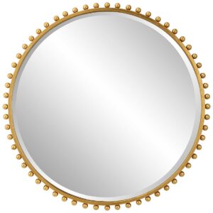 UTTERMOST TAZA ROUND MIRROR GOLD 09777 nobleton