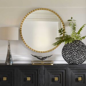 UTTERMOST DANDRIDGE ROUND MIRROR GOLD 09781 collingwood