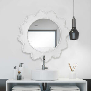 UTTERMOST SEA CORAL ROUND MIRROR WHITE 09797 toronto