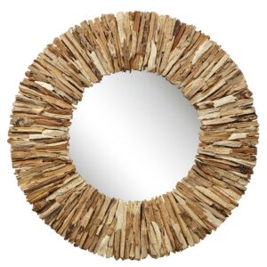 UTTERMOST TEAK BRANCH ROUND MIRROR BLEACHED 09810 trenton