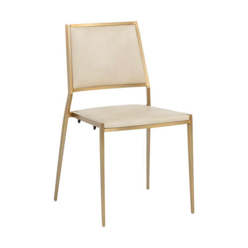 SUNPAN Odilia Stackable Dining Chair Bravo Cream SET OF TWO 108235 richmond hill