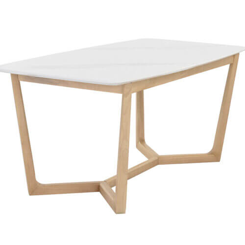 SUNPAN Kali Dining Table Pale Honey - White Marble 70.5" 108701 etobicoke