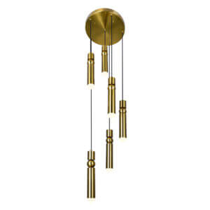 CWI LIGHTING LED PENDANT WITH BRASS FINISH 1225P16-6-625 sarnia