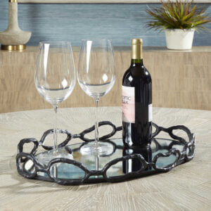 UTTERMOST CABLE CHAIN TRAY BLACK 18000 guelph