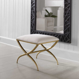 UTTERMOST CROSSING SMALL BENCH WHITE 23677 mississauga