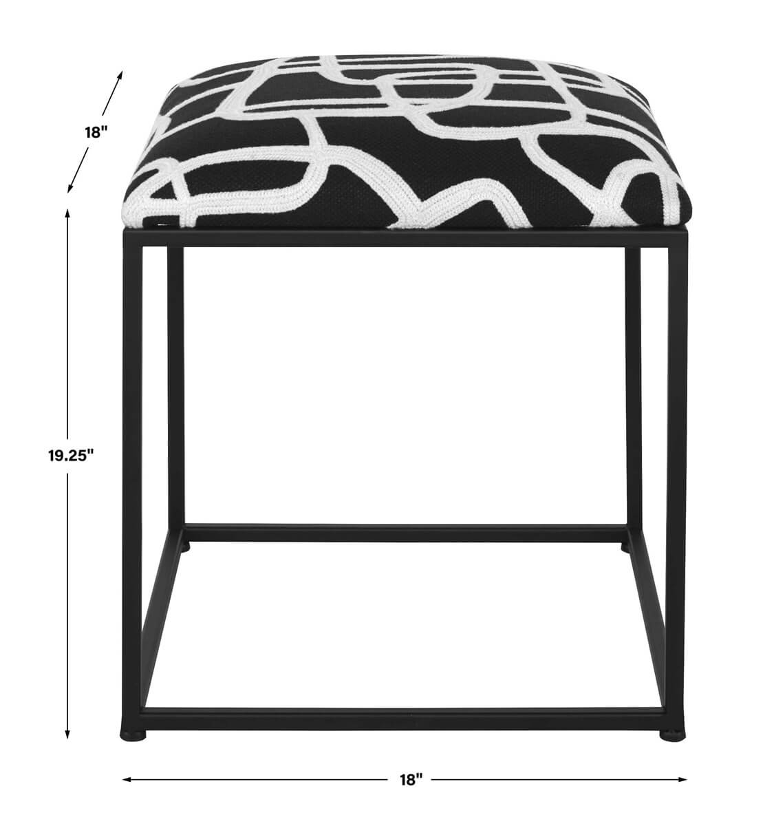UTTERMOST TWISTS AND TURNS ACCENT STOOL 23690 north york