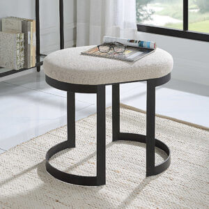 UTTERMOST INFINITY ACCENT STOOL BLACK 23697 aurora