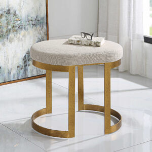 UTTERMOST INFINITY ACCENT STOOL GOLD 23698 nobleton