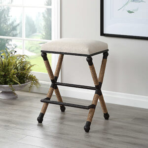 UTTERMOST FIRTH COUNTER STOOL OATMEAL 23709 north york