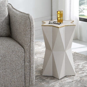 UTTERMOST CAPELLA ACCENT TABLE WHITE 25200 montreal