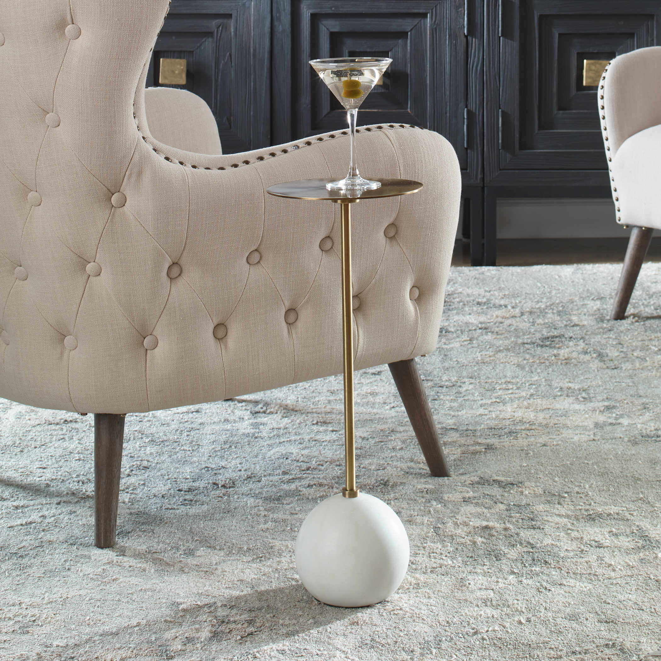 UTTERMOST GIMLET DRINK TABLE WHITE 25216 toronto