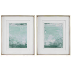UTTERMOST COASTAL PATINA FRAMED PRINTS SET OF TWO 41439 nobleton