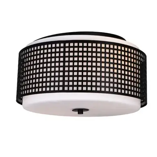 CWI LIGHTING CHECKERED 2-LIGHT FLUSH MOUNT 5209C15B halifax
